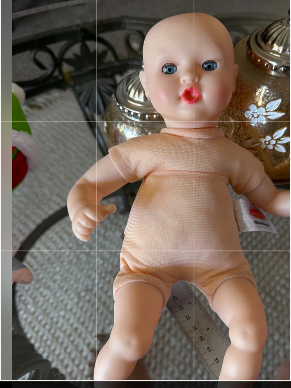 Melissa & Doug Peach Cloth & Vinyl Baby Doll with Blue Eyes